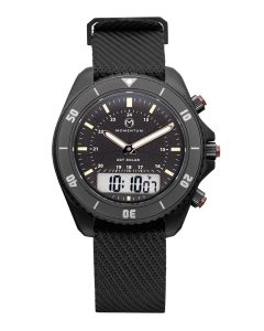 Momentum UDT Military Herrenuhr Ana-Digi 200m Saphirglas Ø43mm Natoband Sand